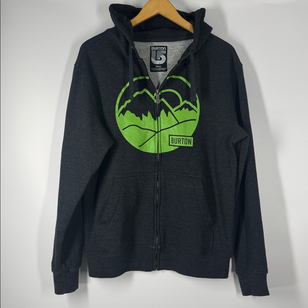 Burton Mens Full Zip Lightweight Landscape Print Graphic Hoodie‎ Small